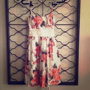 Romantic spaghetti strap floral dress